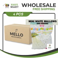 MELLO MINI WHITE MARSHMALLOWS Candy Toppings 680G (4 PIECES PER BOX) HONLINE