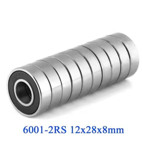 10PCS 6001RS Bearings 6001-2RS ABEC-5 6001 2RS 6001RS 6001 RZ 12x28x8mm Double Rubber Sealed Bearing