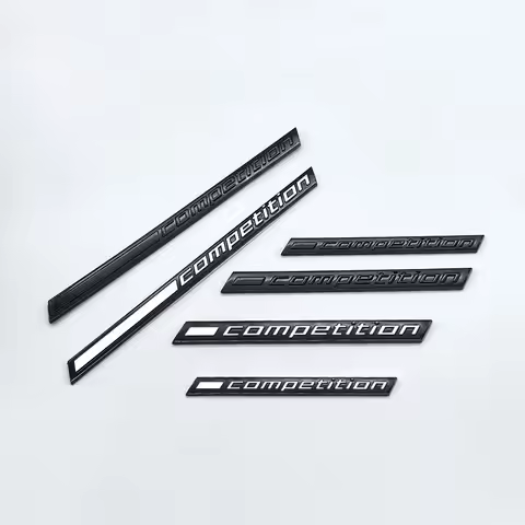 Chrome Silver Black COMPETITION Emblem For Thunder Edition M1 M2 M3 M4 M5 M6 M7 M8 X3M X4M X5M X6M C