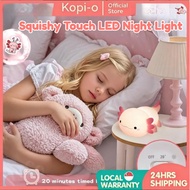 [SG] Axolotl Night Light Cute Lamp Food Grade Silicone Rechargeable Dimmable LED Squishy Touch
