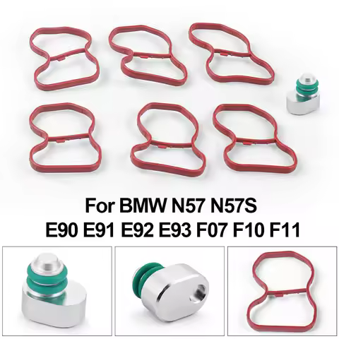 For BMW Swirl Flaps Plug Remove Kit Delete Kit With 6 Gaskets For N57 N57S E90 E91 E92 E93 F07 F10 F