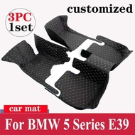 Floor Mats For BMW 5 Series E39 1996~2003 Rugs Protective Pad Luxury Leather Mat Carpets Car Accesso