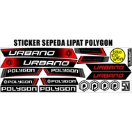 (0_0) STRIPING VARIASI SEPEDA LIPAT URBANO POLYGON STICKER ("_")