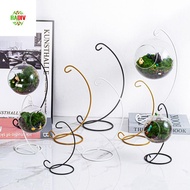 RADIV Glass Ball Hanging Stand, Iron Art Portable Flower Stand, Lantern Stand Retro 23-33cm Iron Dis