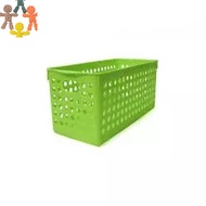 Inomata plastic basket 29x13x12.3cm - green