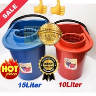 BetterWare Plastic Mop Bucket With Wheel 10Liter & 15Liter | Mop Pail With Wheels | Mopping Pail Wit