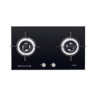 ELBA Built in Glass Hob Cooker (EGH-G8592G(BK)) 5.0kW <2 Burner> &  Cooker Hood Elegante Stainless S