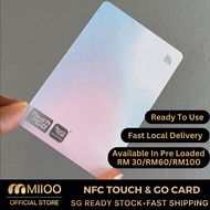 Touch N Go Card NFC Exp 2030 Enhanced Malaysia Silver Logo Ready To Use With Card Sleeve Protector.Preloaded RM100/200