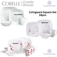 Corelle 16pc Square Dinnerware Set