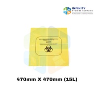 Biohazard Clinical Waste Bag 470mm x 470mm (15L) [PER PIECE]