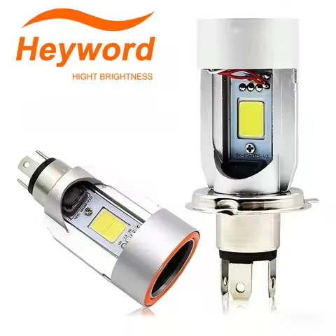 Heyword 1pc Motorcycle LED Headlight RTD E01C H4 HS1 BA20D S2 Bulb 12W 1200LM DC 9-85V For Motorbike