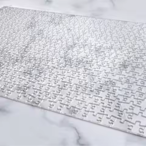 200Pcs Impossible Clear Blank Puzzle Funny Unique Acrylic Puzzle Decompression Game Family Education