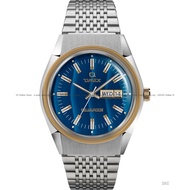 TIMEX TW2T80800 Men's Q Timex Reissue Falcon Eye Day Date SS Bracelet Blue  *Original