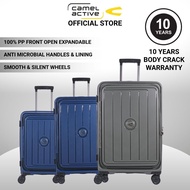 camel active Polypropylene (PP) Front Opener TSA Lock Expandable Secure Zip Antibacterial Luggage - 