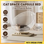 Cat Space Capsule Cat Bed 2in1 Fun&Relax Spot for Cats Katil Kapsul Angkasa Kucing 2-dalam-1 Tempat 