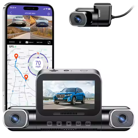 AZDOME M660 4 Channel Dash Cam 3'' Screen 5G Wifi GPS Bluetooth Built-in 128GB EMMC 4G(optional) EN 