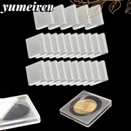 YUMEIREN 20pcs/pack Coin Capsule Holder, Adjustable Storage Box Medal Collection , Coin Capsule