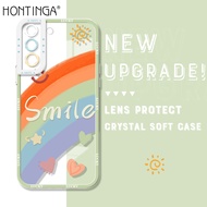 Hontinga เคสสำหรับ Samsung Galaxy S22อัลตร้า5G S21 S22พิเศษ5G บวก S22 5G + 5G S21 Plus S21 FE 5G เคสใส S20 FE 5G กราฟฟิตี้เคสใสใสคลุมทั้งหมดกราฟฟิตีรุ้งซิลิโคนนิ่มกล้องฝาครอบด้านหลังกันกระแทกเพื่อการป้องกันเคสโทรศัพท์แบบนิ่ม