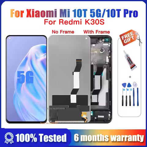 Amoled For Xiaomi Mi 10T Pro Mi10T LCD M2007J3 Touch Screen Display Digitizer Assambly For Xiaomi Mi