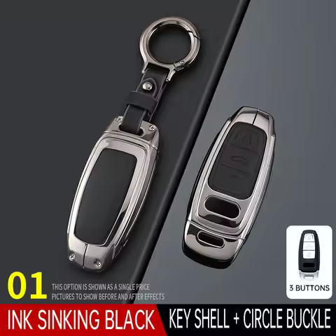 Suede Car Key Case Cover Protector Shell Fob For Audi Q8 A6 A3 A8 C8 S6 RS6 A7 S7 RS7 RSQ8 8Y D5 4N 