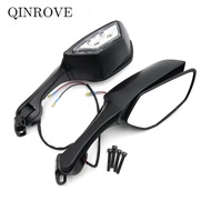 For Kawasaki ZX10R ZX-10R 2011-2015 Motorcycle Rearview Mirror With LED Turn Signal Light Black Side