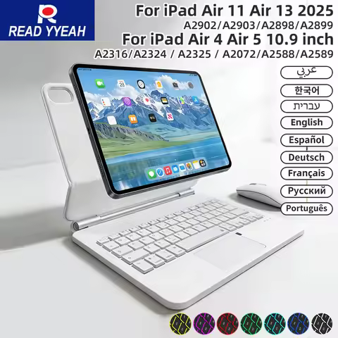 Wireless Keyboard with Touch Panel for Apple iPad A16 11th 10th Gen Air11 Pro11 12.9 3rd 4th 5th 6th