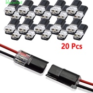 BLUEVELVET Pluggable Wire Connector, 2pin 18-24AWG Spring Scotch Lock, Terminal Blocks 22-20AWG Non 