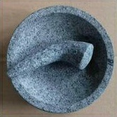 (28cm) Guaranteed Genuine Lathe Stone Mortar Genuine Mountain Stone/ Size 28 cm