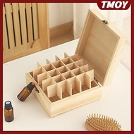 TMOY 12/25 Slots Wooden Storage Box Carry Organizer  Bottles Aromatherapy Container Storage Box Case