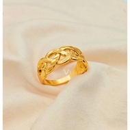 [VJ]NEW Cop916 Ring "Braids" 999.9 Gold Plated Ring J1591 <Cincin>