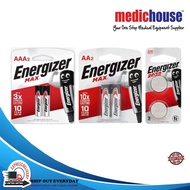 Energizer Max 1.5V AA Alkaline / Max 1.5V AAA Alkaline / 3V CR2032 Lithium Zero Mercury