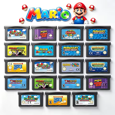 Mario Series GBA Game Cartridge Mario Advance Mario Kart Party Pinball Luigi USA/EUR/ESP/DEU/FRA/ITA