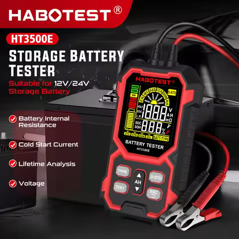 HT3500E Battery Tester 12V24V Digital Auto Storage Battery Analyzer CCA IR SOH SOC Voltage Test for 