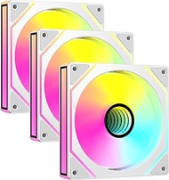 ARGB PC Fan 120mm Reverse Blade-Double Infinity Mirror Fan with 5V 3-PIN Connector- Daisy Chain Desi