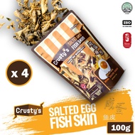 Crusty's Salted Egg Fish Skin (4 X 100g Packets)