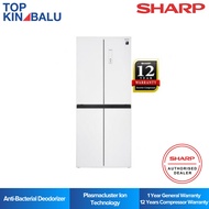 [SABAH ONLY] SHARP 480L SJF489GW (WHITE) AVANCE INVERTER PLASMACLUSTER MULTIDOOR REFRIGERATOR