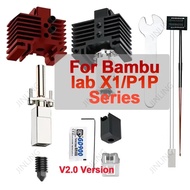 Upgrade Hotend Kit For Bambu Lab X1 P1p 500°c Hardened Steel Nozzle Plated Copper Heater Block For B