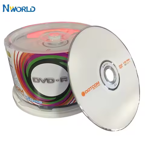 50/lot DVD Drives Blank DVD-R CD Disks 4.7GB 16X Bluray Recordable Media Compact Write Once Data Sto