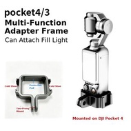 實體店鋪/SF Expansion Adapter Mount for DJI OSMO Pocket 1  2  3 4 Fimi palm Camera, Dual Cold Shoe Mount