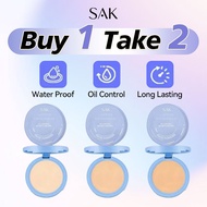 2 PCS Oil Control Matte Face Powder Long Lasting Flawless Setting Powder Face Makeup With Mirror