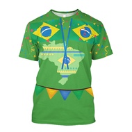 Brazil Flag 3D Printed T-Shirt Men's T-Shirt HF11.26