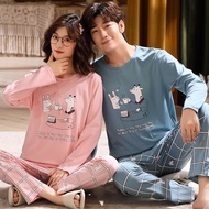 ✢Spring Couple Sleepwear for women man Cotton pajama sets Home clothes pijama conjuntos de pijama co