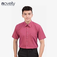 Áo sơ mi nam Slim fit ngắn tay hồng đậm 170284N