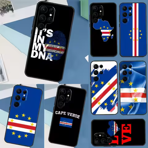 Cape Verde Flag Coat of Arms Case For Samsung Galaxy S23 Ultra S22 S21 S20 FE S10 S9 S8 Note 10 Plus