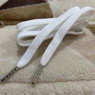 Premium flat laces - White shoelaces with metal aglet
