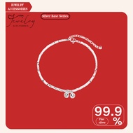 [999 SilverPURE]S925 Pure Gold Anklet S925 with unique design - trending gift