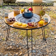 High-quality Explorer UFO BBQ Charcoal Grill With Integrated Multifunction Folding Table - Home and Garden