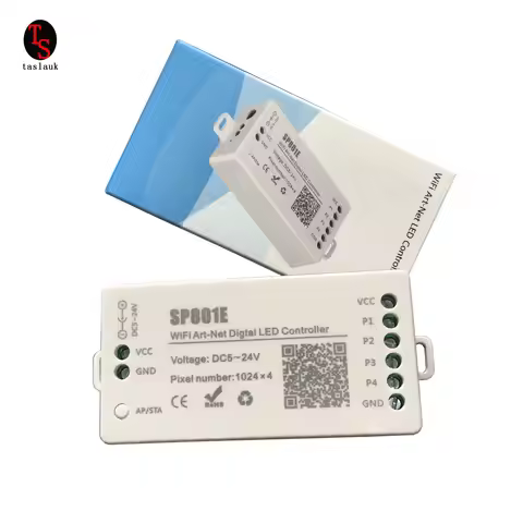 DC5V-24V SP801E WiFi Art-Net LED Controller for LED Matrix Panel Module LED Light Strip Via App Cont