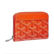 Goyard Goya กระเป๋าสตางค์ใหม่ซิปกระเป๋าเก็บบัตรทันสมัยกระเป๋าสตาค์ซิปสั้นกระเป๋าสตางค์แบบมีซิปสั้นสไตล์เดียวกัน Dompet Koin