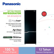 Panasonic NR-BV360GK1D Kulkas 2 Pintu Inverter + Prime Fresh - Black